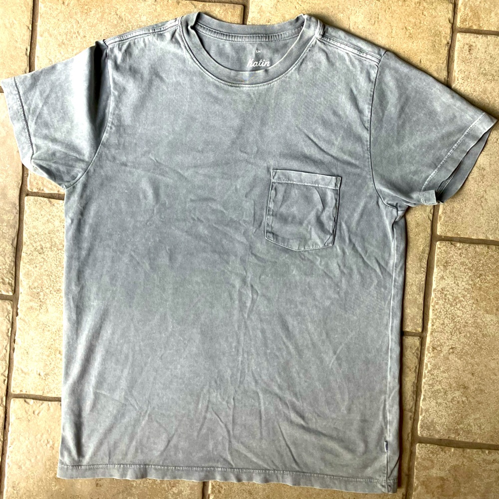 Katin Grayish Blue  Men’s T-shirt Organic Cotton Size small